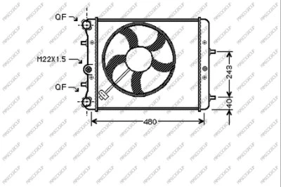 Radiator, engine cooling (SK320R005)