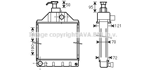 Radiator, engine cooling (MF2038)