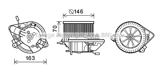 Electric Motor, interior blower (CN8295)