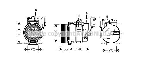 Compressor, air conditioning (AUK187)
