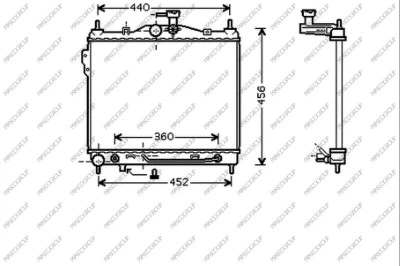 Radiator, engine cooling (HN330R004)