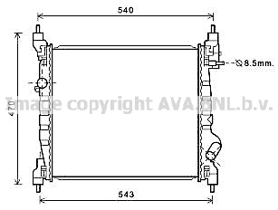 Radiator, engine cooling (CT2070)