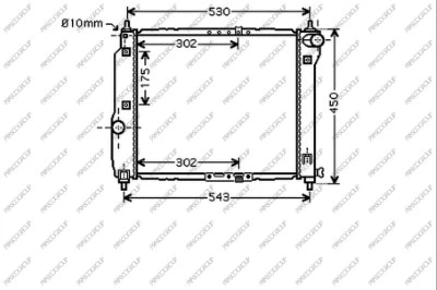 Radiator, engine cooling (DW326R001)