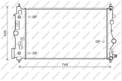 Radiator, engine cooling (OP416R009)