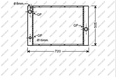 Radiator, engine cooling (BM046R008)
