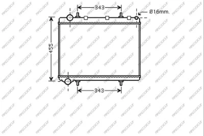 Radiator, engine cooling (CI424R006)