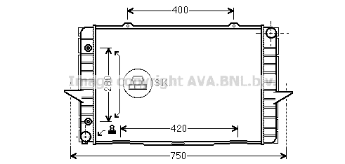 Radiator, engine cooling (VO2064)