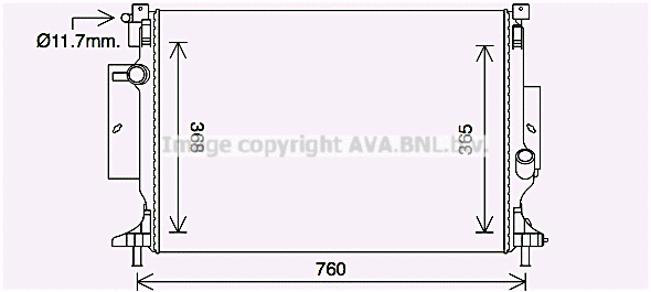 Radiator, engine cooling (FD2643)