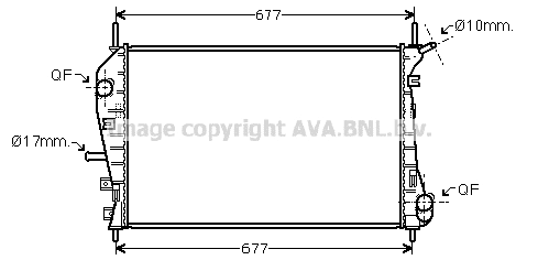 Radiator, engine cooling (FDA2376)