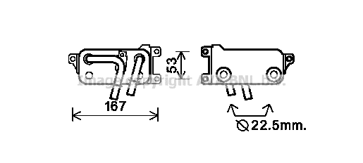 Oil Cooler, automatic transmission (BW3401)