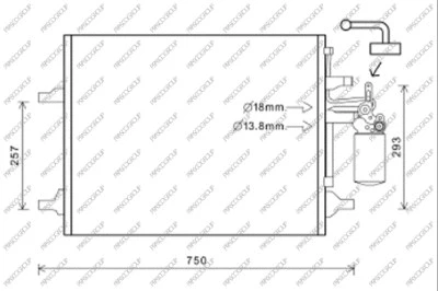 Condenser, air conditioning (VV046C003)