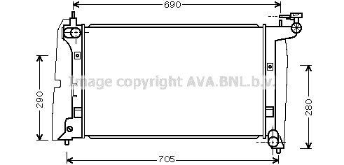 Radiator, engine cooling (TOA2289)