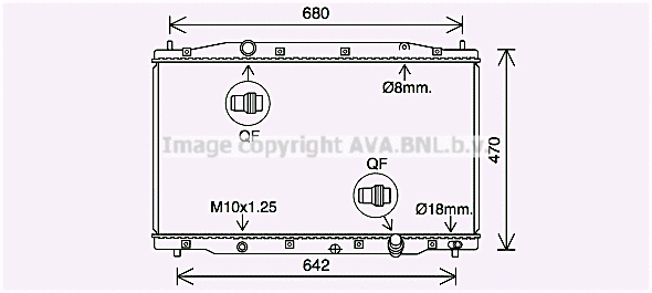 Radiator, engine cooling (HD2315)