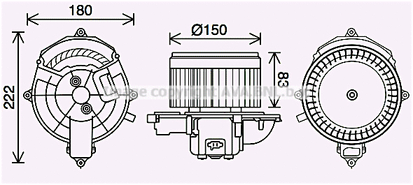 Electric Motor, interior blower (CN8310)
