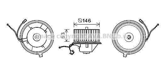 Electric Motor, interior blower (VN8349)