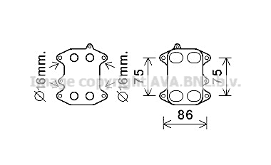 Oil Cooler, engine oil (VN3388)