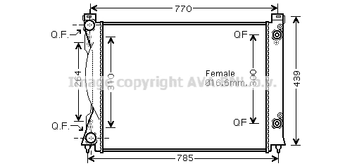 Radiator, engine cooling (AI2234)