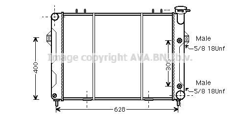 Radiator, engine cooling (JE2007)