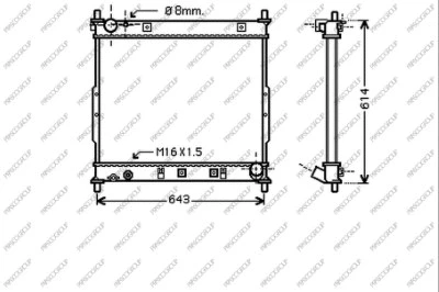 Radiator, engine cooling (SY810R001)