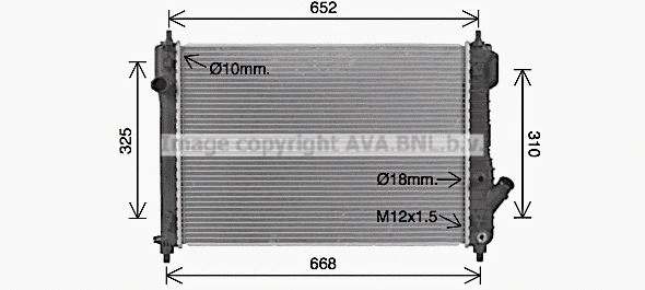 Radiator, engine cooling (CT2075)