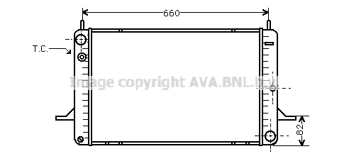 Radiator, engine cooling (FD2070)