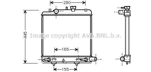 Radiator, engine cooling (MZ2140)