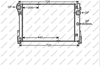 Radiator, engine cooling (ME029R002)