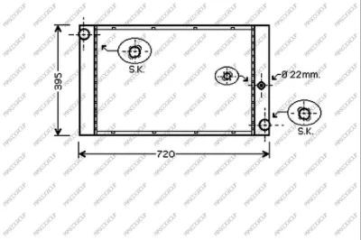 Radiator, engine cooling (BM046R006)