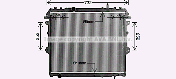 Radiator, engine cooling (TO2753)