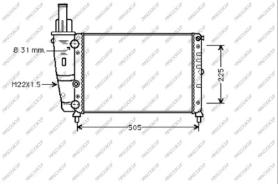 Radiator, engine cooling (FT132R001)