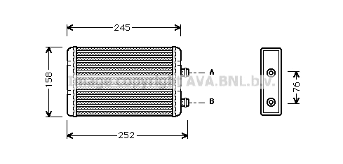 Heat Exchanger, interior heating (FT6220)