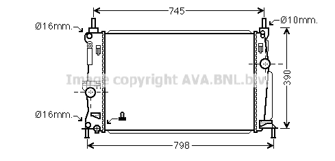 Radiator, engine cooling (MZ2254)