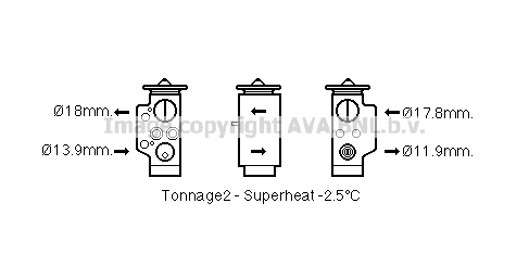 Expansion Valve, air conditioning (AI1373)