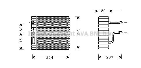 Evaporator, air conditioning (FDV089)