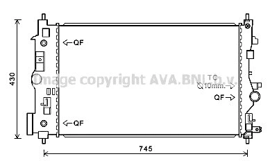 Radiator, engine cooling (OL2546)