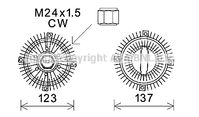 Clutch, radiator fan (FDC446)