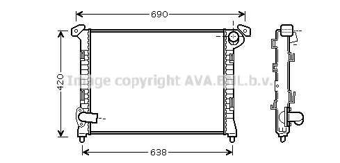 Radiator, engine cooling (BW2314)