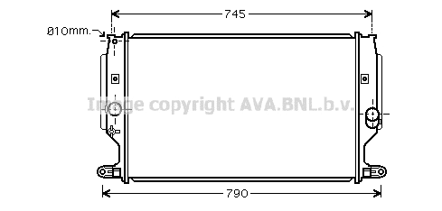 Radiator, engine cooling (TO2402)