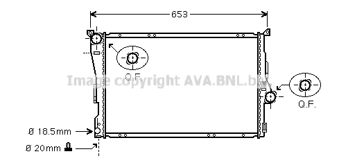 Radiator, engine cooling (BW2205)