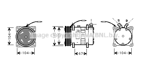 Compressor, air conditioning (UVK083)