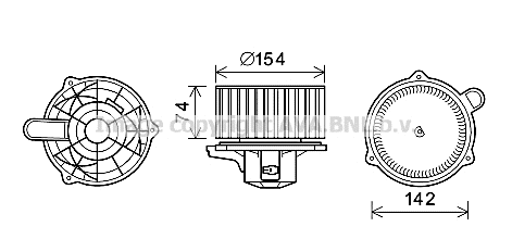 Electric Motor, interior blower (HY8348)