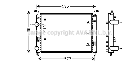 Radiator, engine cooling (FT2370)