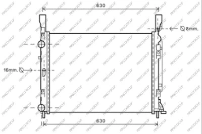 Radiator, engine cooling (ME750R001)