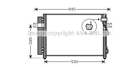 Condenser, air conditioning (HY5195D)