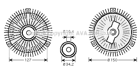 Clutch, radiator fan (MSC415)