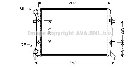 Radiator, engine cooling (VNA2272)