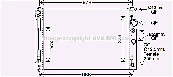 Radiator, engine cooling (DN2450)