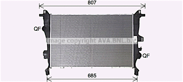 Radiator, engine cooling (FT2466)