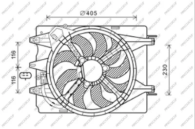 Fan, engine cooling (FT040F003)