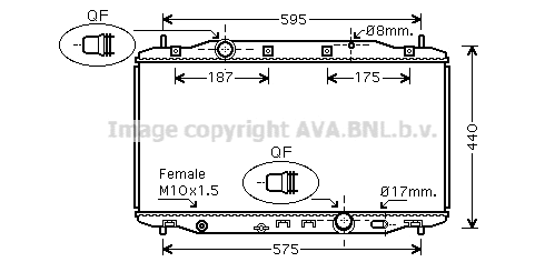 Radiator, engine cooling (HD2190)